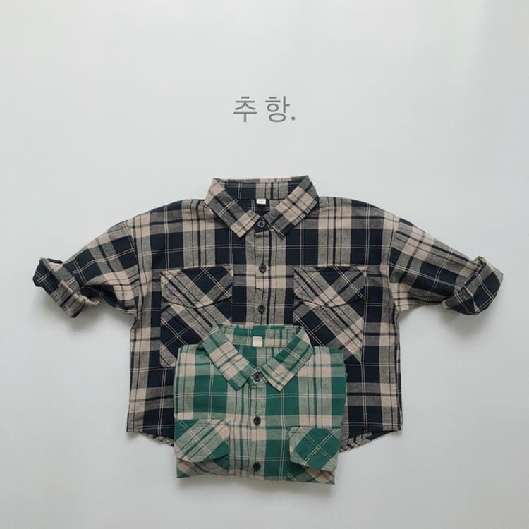 Children's Plaid Shirt 2026 Spring/Autumn New Korean-style Vintage Boy Shirt for Toddlers and Young Children Casual Long Sleeve Shirt Trendy