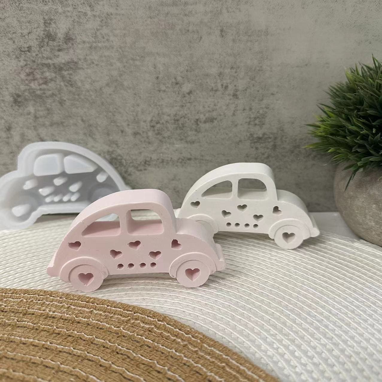 Cute Car Air Freshener Mold, Vintage Car Gypsum Ornament Mold, Resin Casting Mold