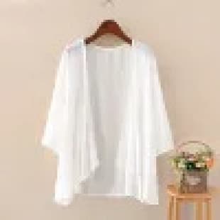 Sunscreen Jacket Women Cotton Linen Summer Outerwear Linen Matching Dress Thin Jacket Short Cardigan Small Shawl Cape