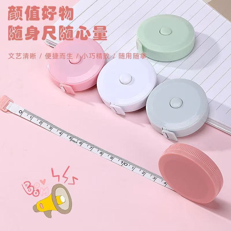 Nordic Style Tape Measure, Cute Small Ruler, Portable Soft Tape for On-the-Go Body Measurements, Mini Leather Tape for Clothing Waist