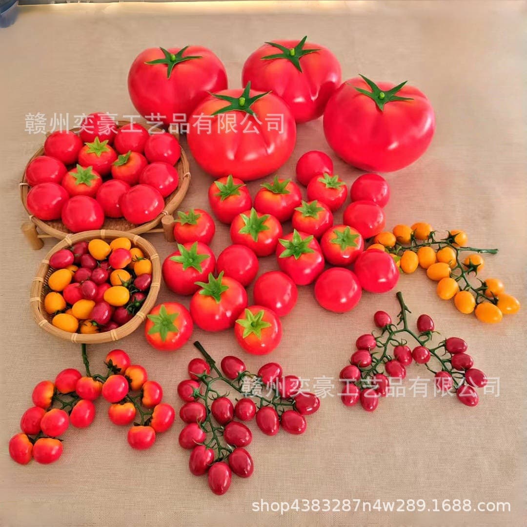 High-simulation vegetable model kitchen model room decoration simulation tomato children's teaching still life tomato props