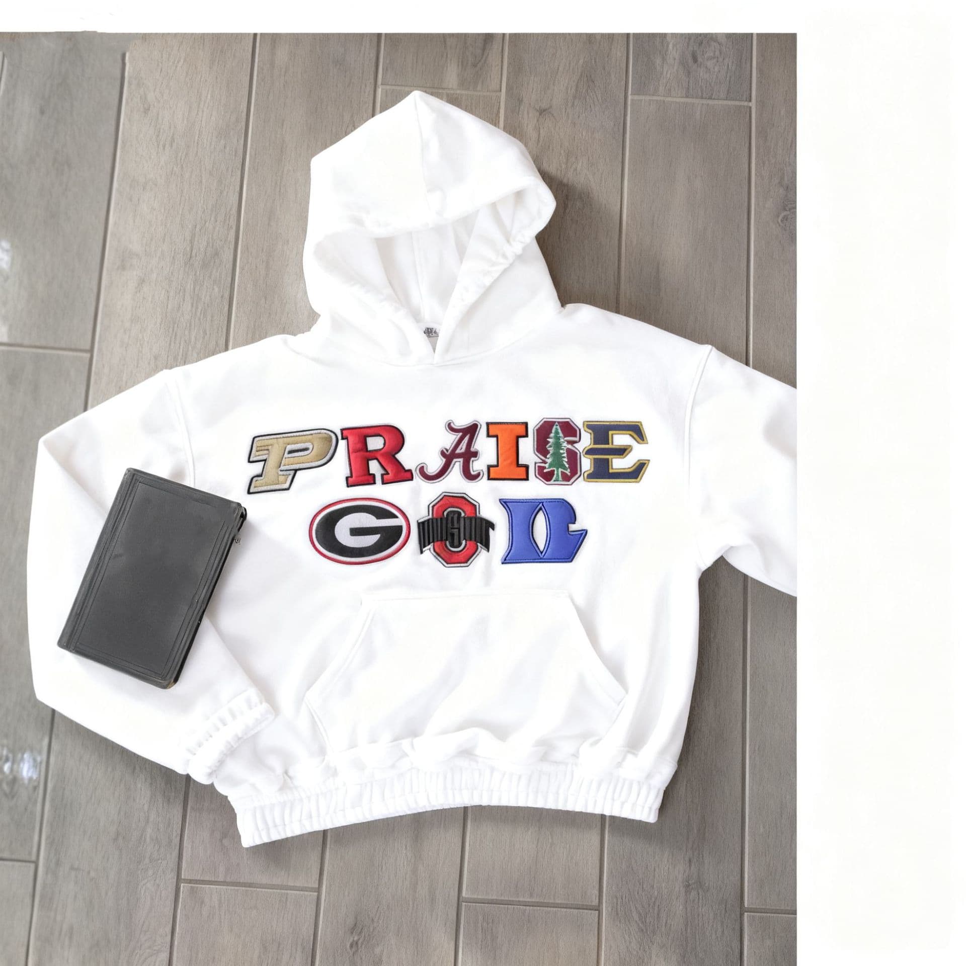 2025 New European and American Cross-Border Loungewear Style Fleece-Lined Solid Color 3D Digital Letter Drawstring Hoodie Couple Top