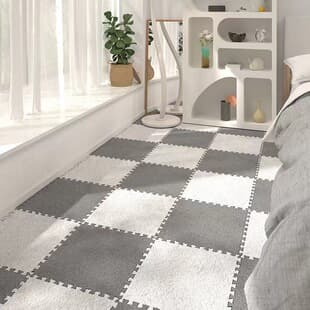 Fluffy Puzzle Mat Floor Mat Foot Mat EVA Foam Mat Living Room Crawling Mat Tatami Puzzle Floor Mat Anti-Slip