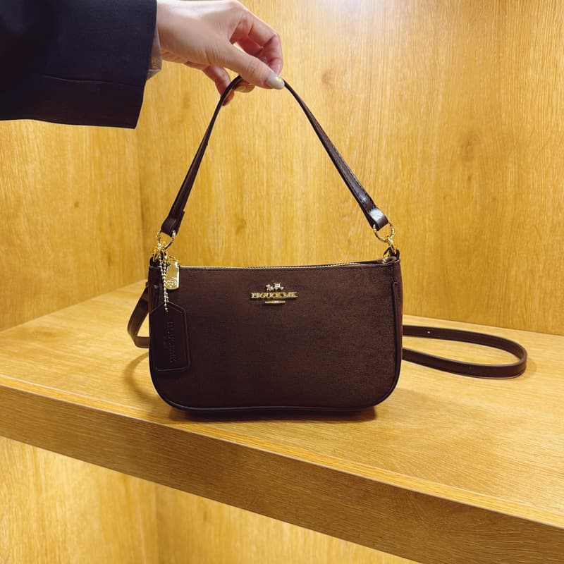 Coach Style New Premium Women's Bag 2026 Frosted Mahjong Bag Shoulder Crossbody Handbag Underarm Bag Small Square Bag Women