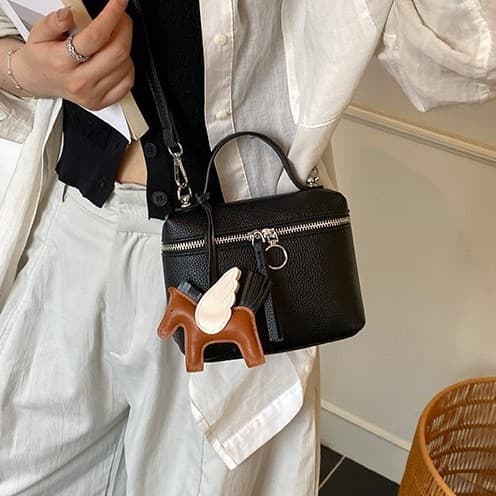 Cross-border foreign trade source factory textured small bag 2025 new style versatile single shoulder small square bag high-end crossbody bag