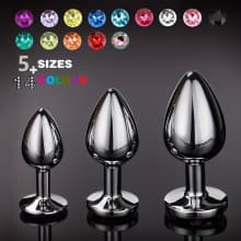 Round Base Metal Anal Plug Adult Pleasure Posterior For Men and Women SM Wearable Outdoors Expansion Flirting Sex Toy