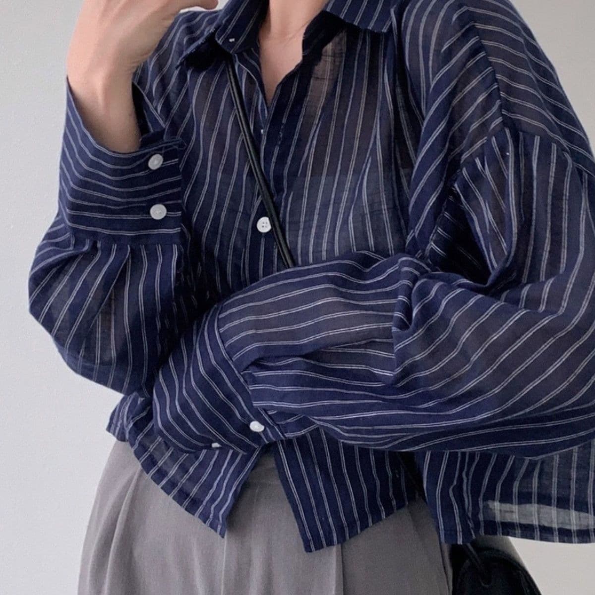Summer Short Sleeve Loose Dress Versatile Korean Chic Relaxed Lightweight Sun Protection Shirt Long Sleeve Short Style