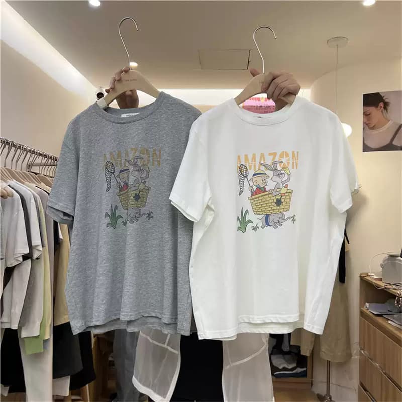 Source factory 21 pure cotton (100% cotton) new summer short-sleeved T-shirt for women Korean style large size loose top