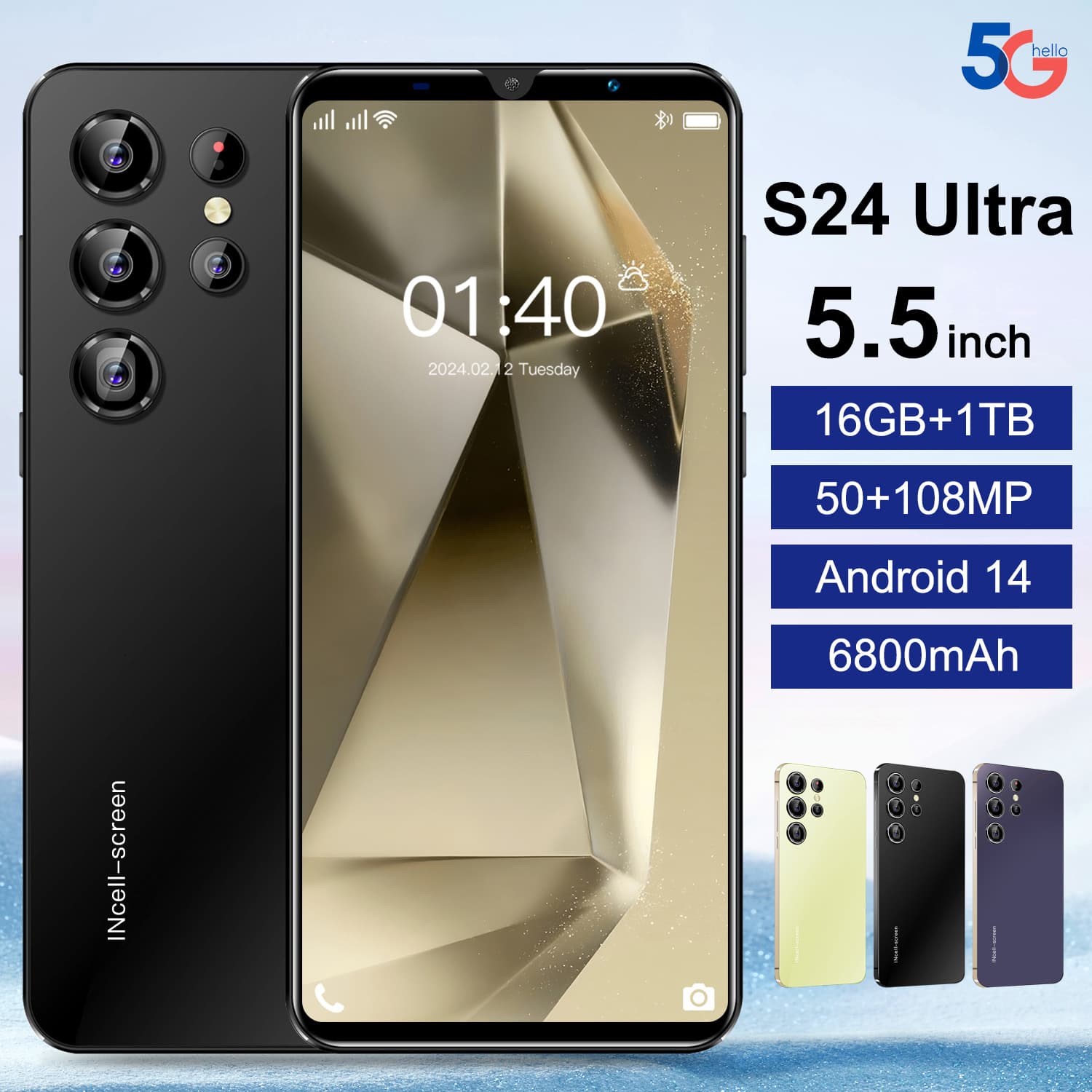S24 Ultra new cross-border mobile phone 16+1T Android 8.1 spot foreign trade smartphone source manufacturer