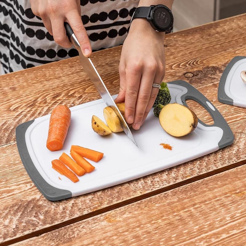 Chopping Board for Kitchen 3-Piece Set Home Multifunctional Anti-Slip Antibacterial Cutting Board