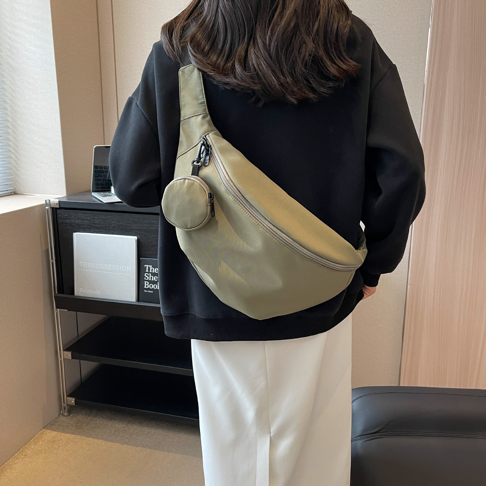 New Cross-border Women's Fashion Korean Style Shoulder Crossbody Waist Bag Nylon Bag Street Trendy Retro Dumpling Bag