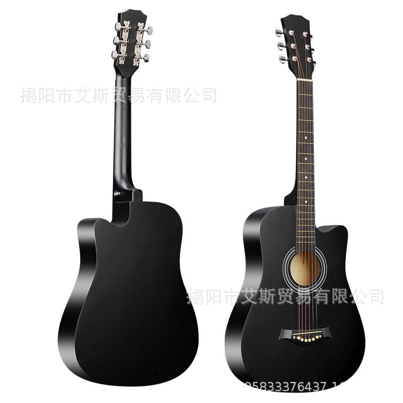 Folk Guitar for Beginners, 38-Inch, Suitable for Female and Male Students, Practice Instrument
