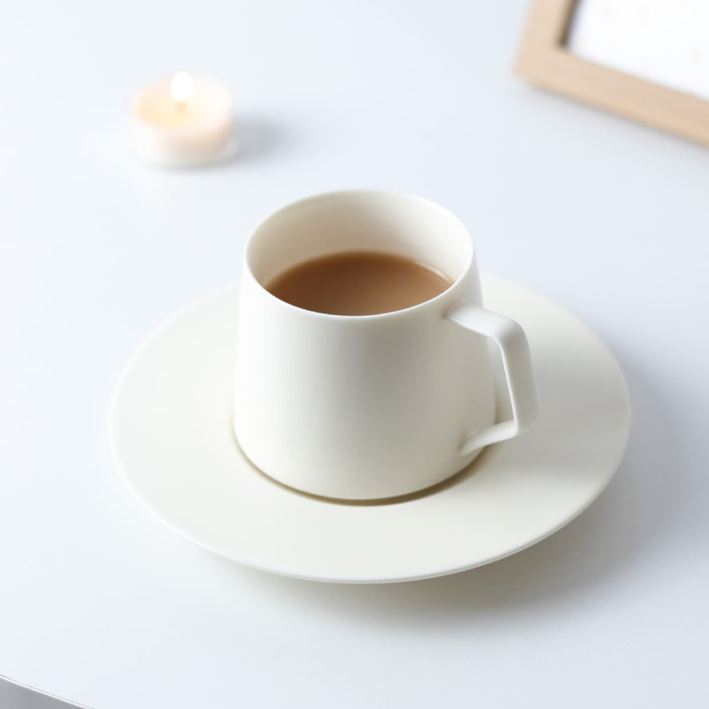 Ceramic Coffee Cup and Saucer Set Gift Box, Home Office Afternoon Tea Mug, Solid Color, Restaurant Hotel Conference Custom
