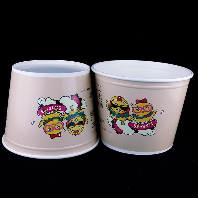 Family bucket disposable paper bucket 85/150 oz fried chicken takeaway packing box, various capacity buckets for chicken wings and meat rice