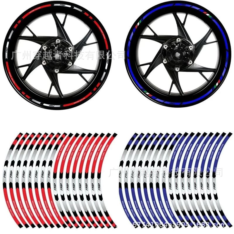 17" 18-inch Reflective Wheel Rim Tape for Honda Kawasaki Motorcycle Wheel Stickers Car Rim Stripes