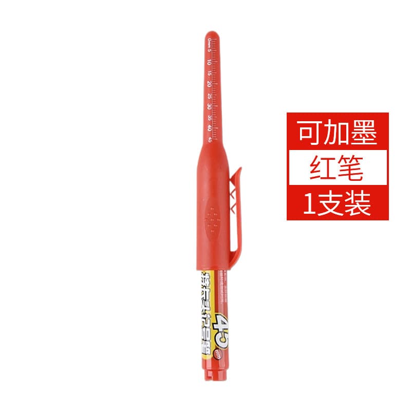 Jinwanian Long-Head Marker 45mm Marking Pen Refillable for Construction, Woodworking, Glass Marking, Oil-Based, Waterproof