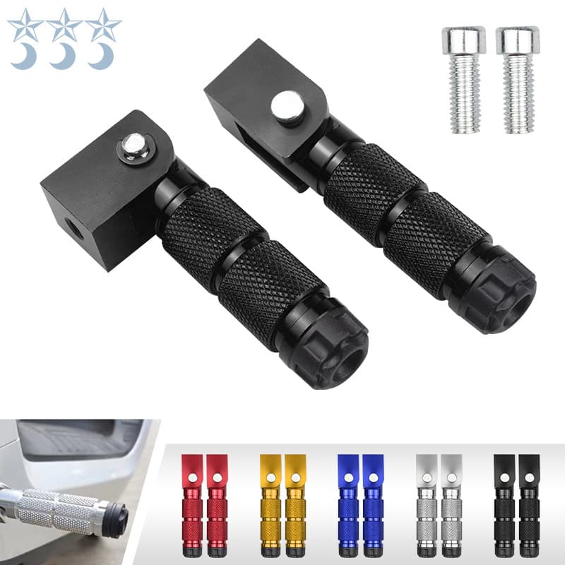 Motorcycle Electric Scooter CNC Foot Peg Rear Foot Rest Bicycle 90 Degree Folding Support Rod 8MM Modified Accessories