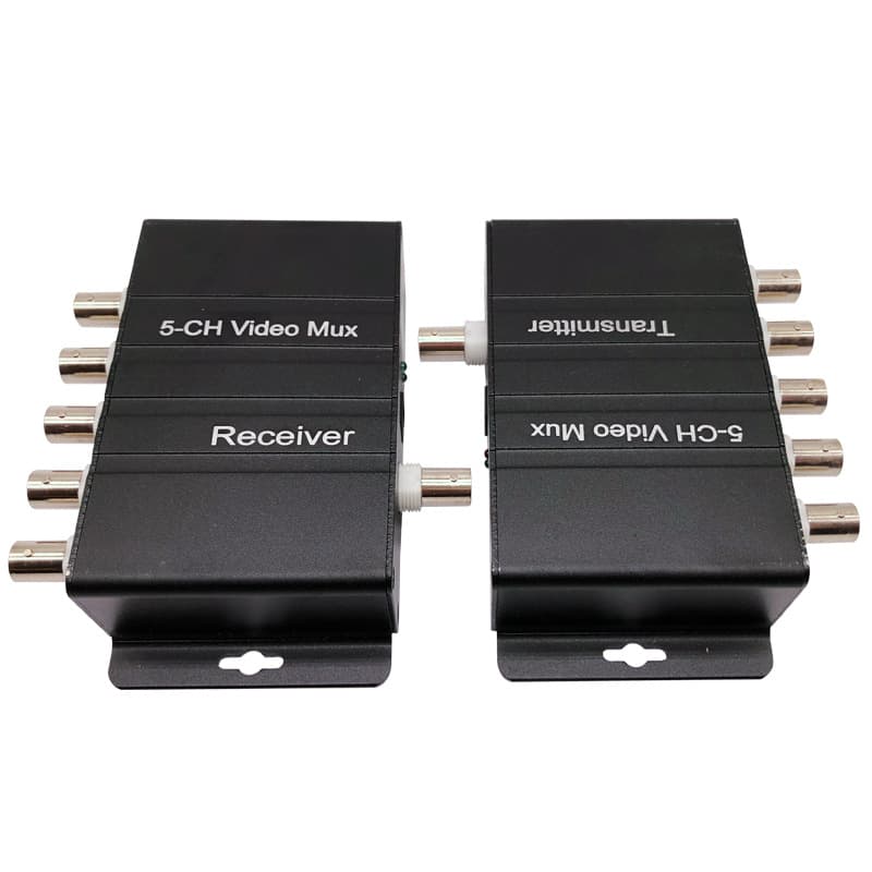 5-channel multiplexer, 5-channel shared-cable video compositer, signal superimposition device, 5-channel multiplexer, surveillance one-line communication