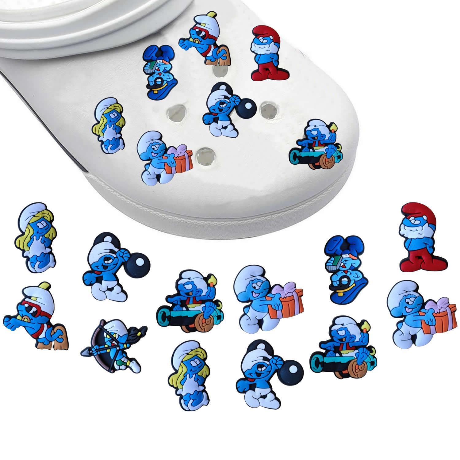 Smurf Shein Shoe Charms Detachable Shoe Decor PVC Drop Shoe Charms for Crocs Holiday Party Croc Jibbitz