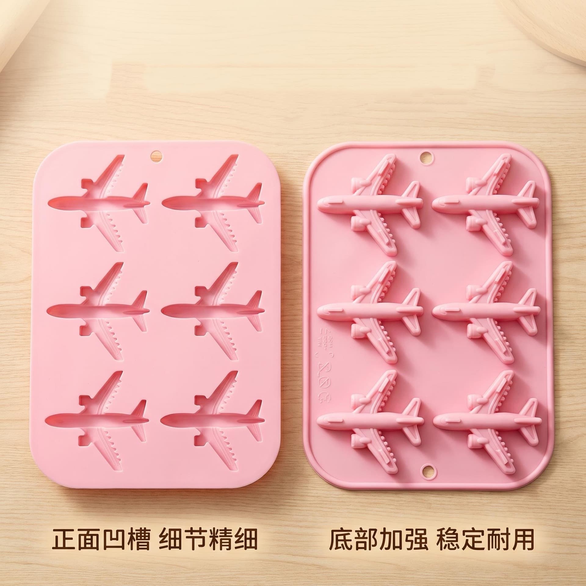 Spot 6-piece airplane-shaped silicone mold baking tools gummy chocolate mold dessert glue cake mold