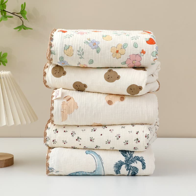 Beanie Blanket Baby Gauze Cover Blanket Summer Thin Soothing Baby Newborn Beanie Small Quilt Air Conditioned Summer Cooling Quilt