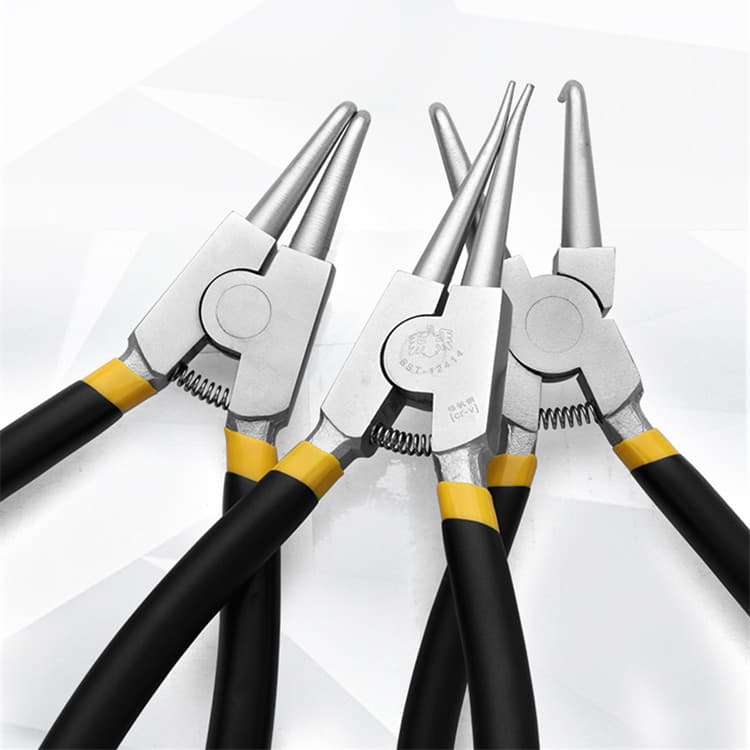 Eagle's Mark Circlip Pliers 7-inch Internal External Yellow Pliers Retaining Ring Pliers Internal Straight External Bent Internal Bent Spring Pliers Snap Ring Pliers