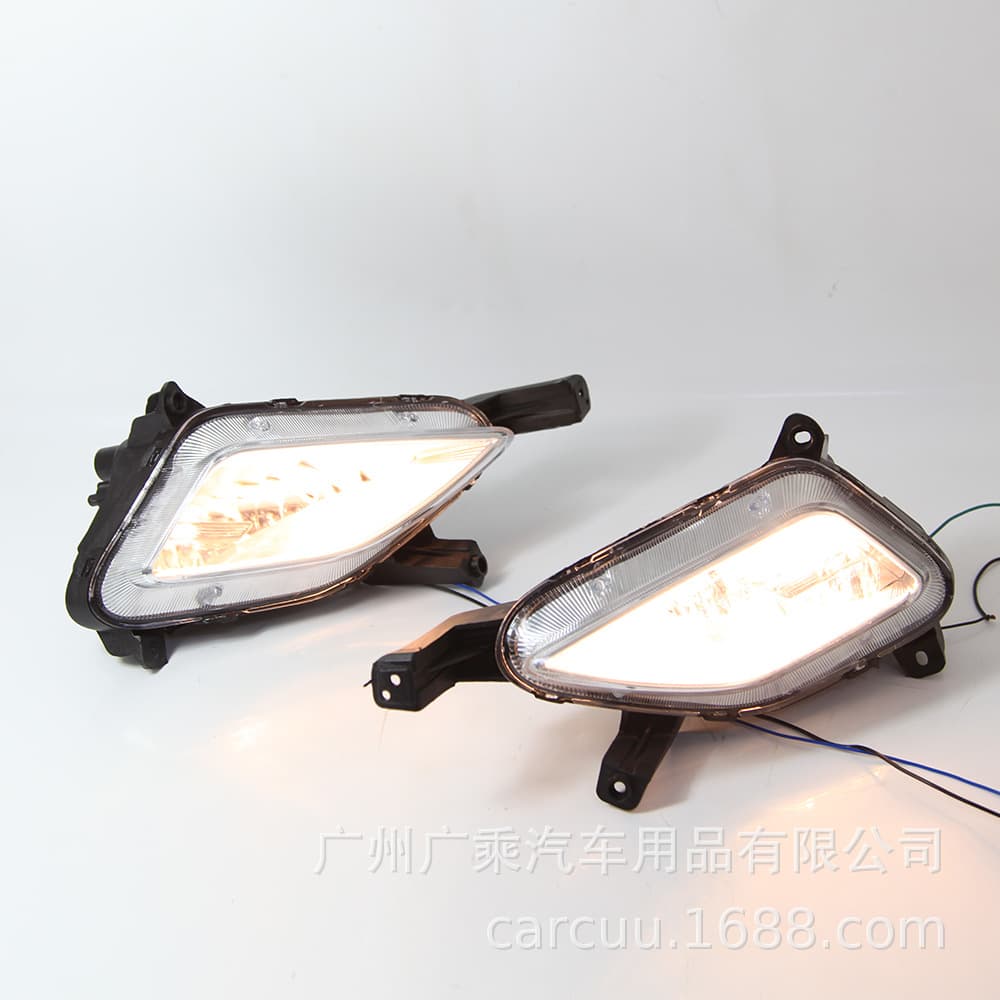 Suitable for Hyundai 15-17 Sonata Models, Daytime Running Lights, Sonata 9 Fog Lights, Front Bumper Anti-Fog Lights