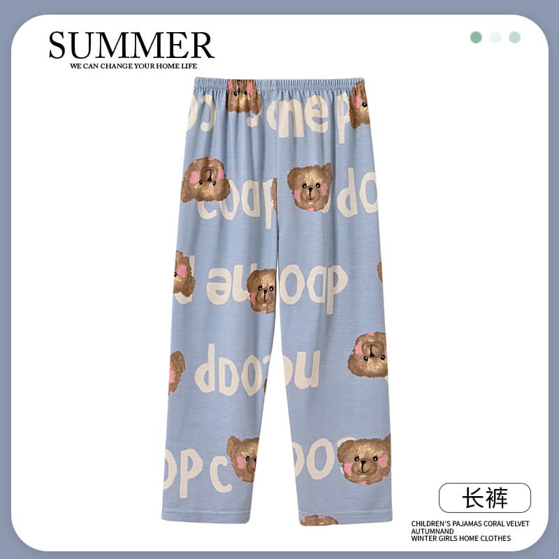 Boys' sleep pants, new spring and autumn style, long pants, thin and loose fit, suitable for babies and older children, air-conditioned pants for autumn.