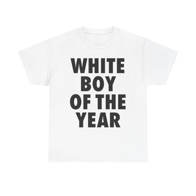 WHITE BOY OF THE YEAR SHIRT - Men's Oversized T-Shirt