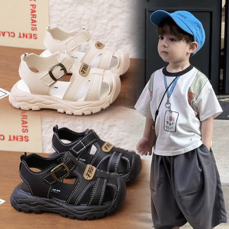 Children's Sandals Summer 2026 New Style Boys Closed Toe Soft Sole Baby Girls Breathable Toddler Sports Beach Shoes