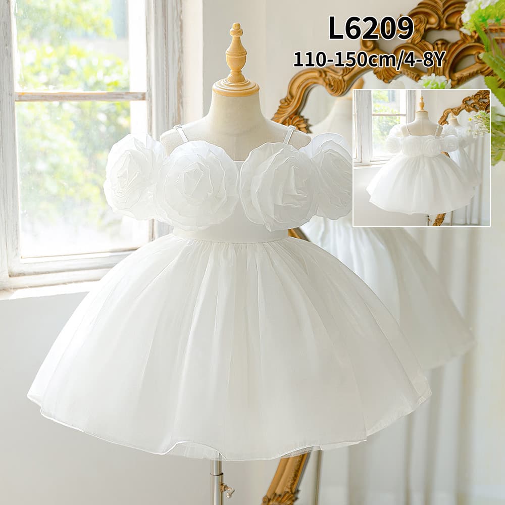 Girls Princess Dress Birthday Gown Host Puffy Dress Party Dress Cross-border New Wholesale Dress