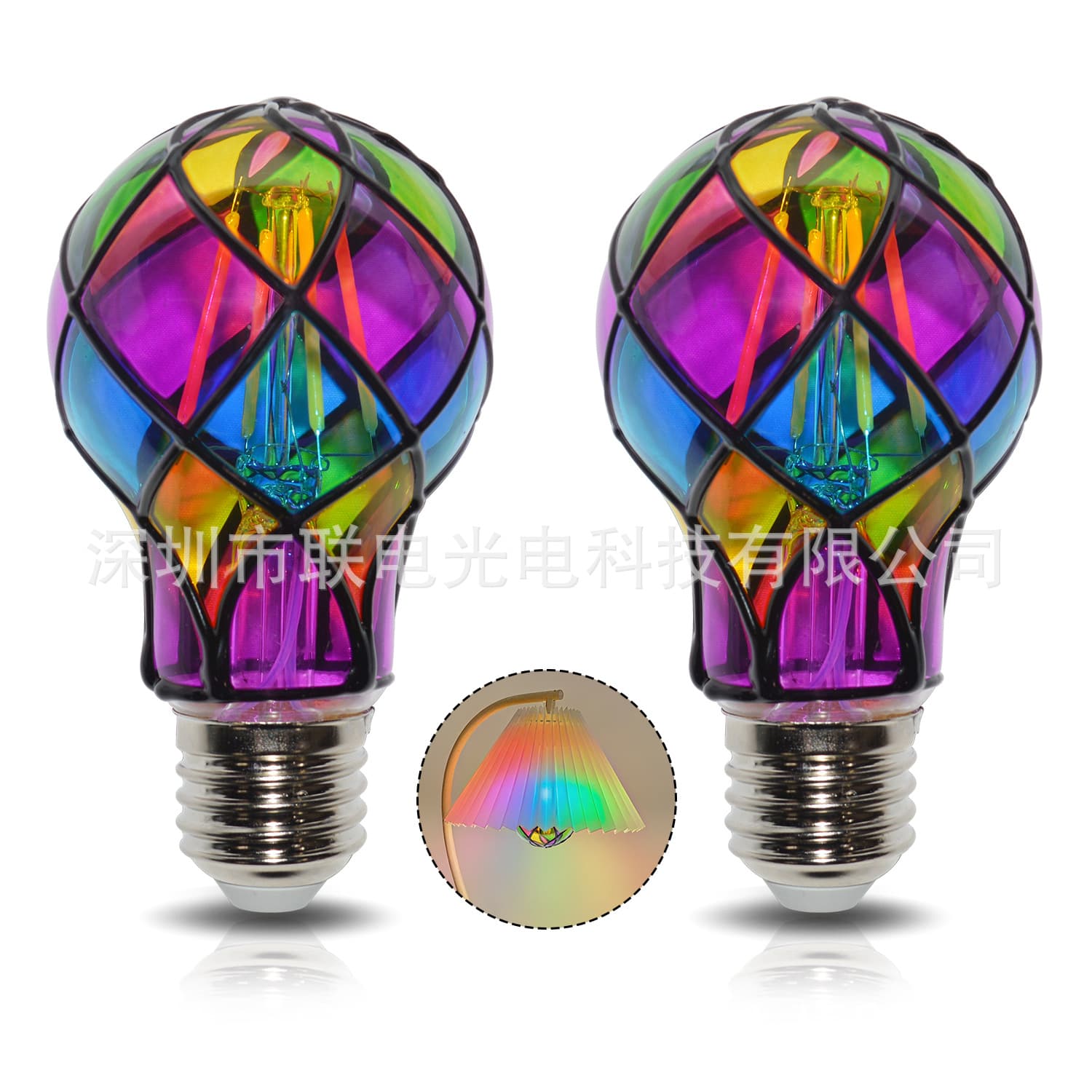 Supply A60 Colored Glass LED Filament Painted Bulb Glass Home Decoration Creative Painting DIY Light Bulb