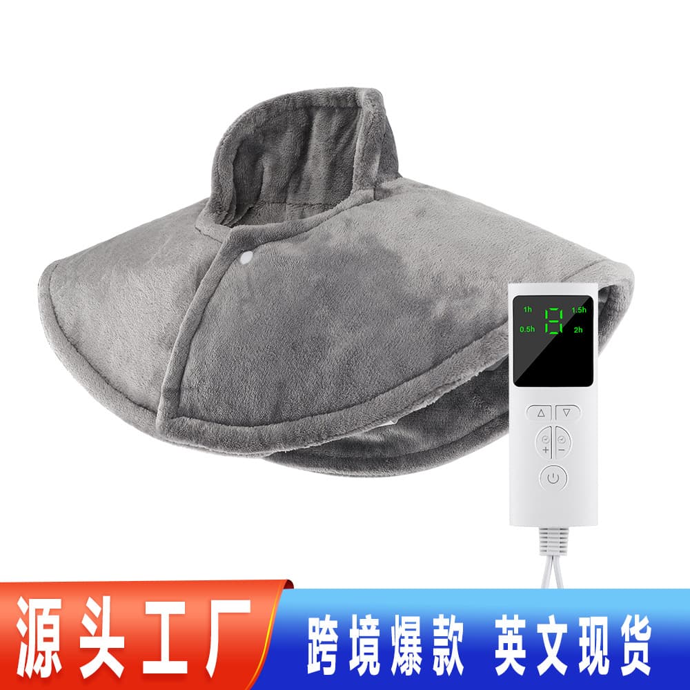 Heated Shoulder Wrap Electric Thermal Warmth Scarf Winter Neck Back Body Heating Wrap Crystal Ultra Soft Fabric Detachable Washable