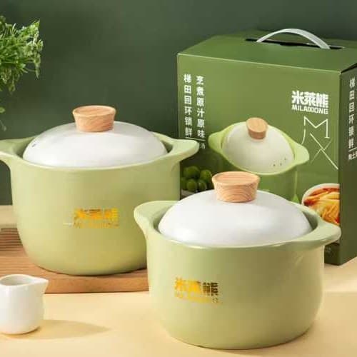 Gas stove sand pot for high-temperature clay pot rice, stone pot dry-heat resistant, crack-proof stew pot, home ceramic old-style sand pot