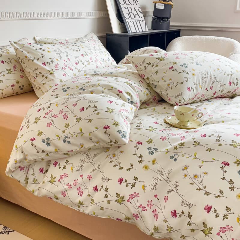 Cross-border 100% pure cotton duvet cover three-piece set, king-size for double beds, export to Amazon with pillowcases.