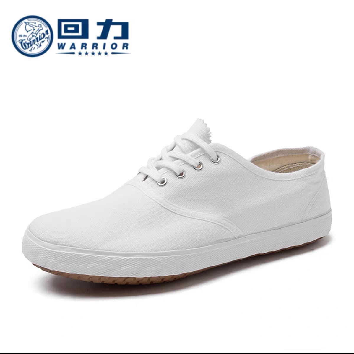 Harmonious Athletic Running Shoes Unisex Canvas Sneakers Flat Rubber Sole School Sports Event Trained Footwear White WD-1