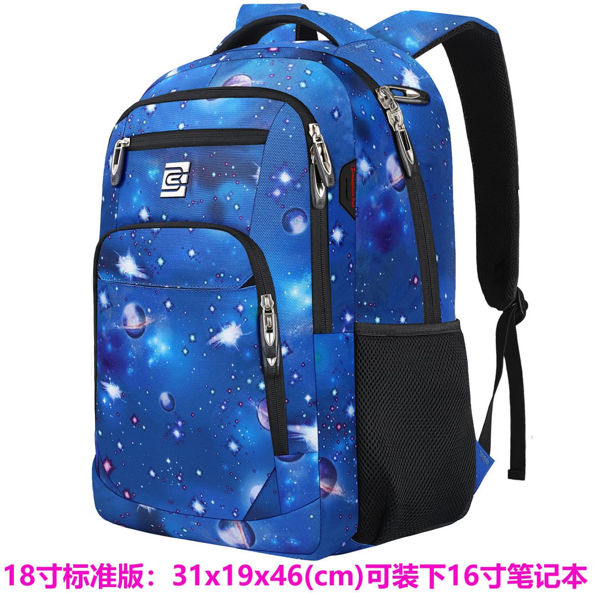BC Men's Business Laptop Backpack Oxford Fabric Waterproof 16-inch Large Capacity Multi-functional Computer Backpack for Students and Women