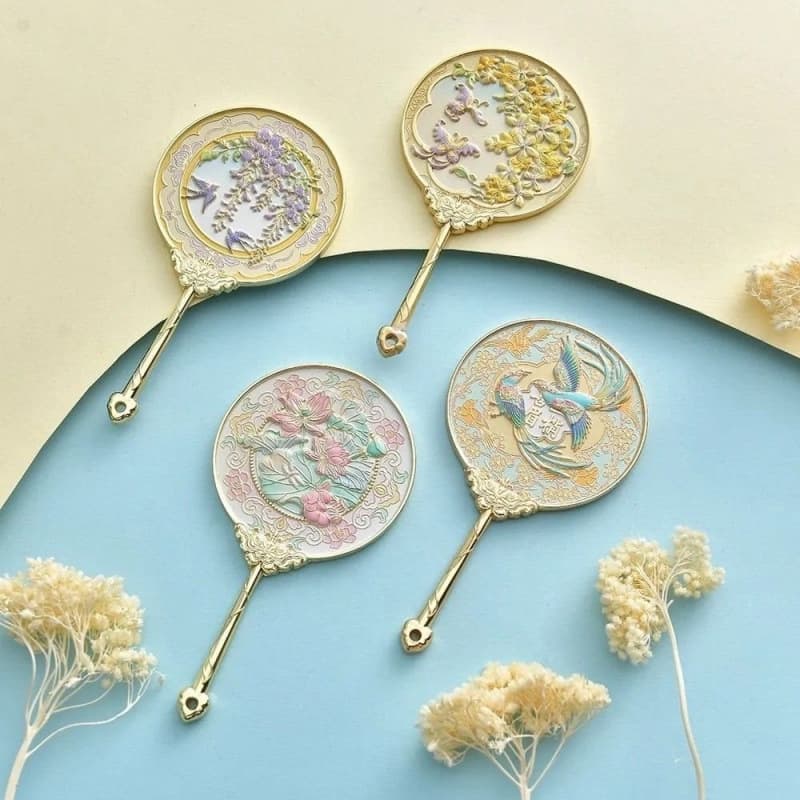 Antique Style Mirror Luoyang Makeup Mirror Bronze Mirror Portable Metal Travel Souvenir Chinese Style Handheld Forbidden City Cultural Creative