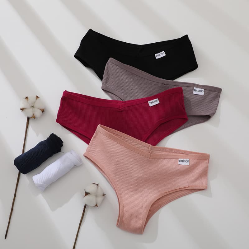 Women's Cotton V-Waist Sexy Brazilian Panties Cross-Border Teen Thong High-Cut G-String S003