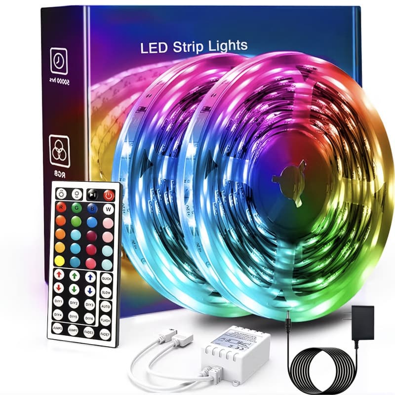 2026 New Cross-border Drop Shipping LED Strip Light RGB Color Changing with 44-key Remote Control
