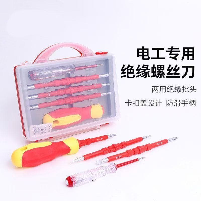 Factory Wholesale Electrician Insulated Screwdriver Set Cross Flat Head Magnetic Screwdriver Combination Repair Electrician Tool