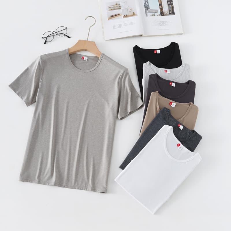 Solid color short-sleeved T-shirt, Korean style, running and fitness, quick-drying and breathable round neck men's base layer T-shirt, factory wholesale.
