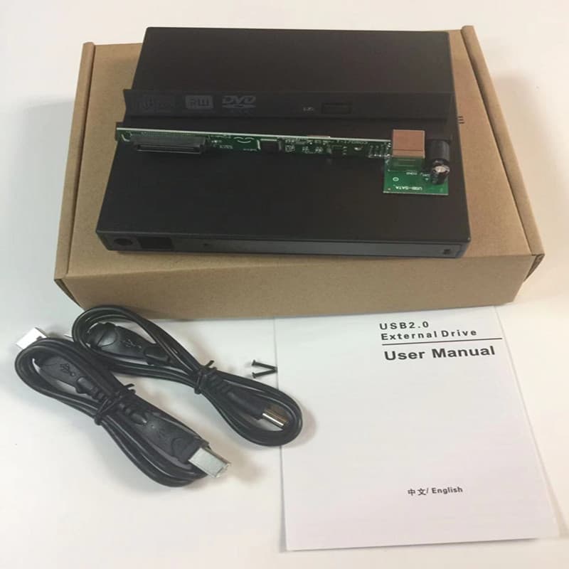 Laptop DVD Optical Drive SATA/IDE to USB 2.0 External Box 12.7MM Universal Model Manufacturer Supply Conversion