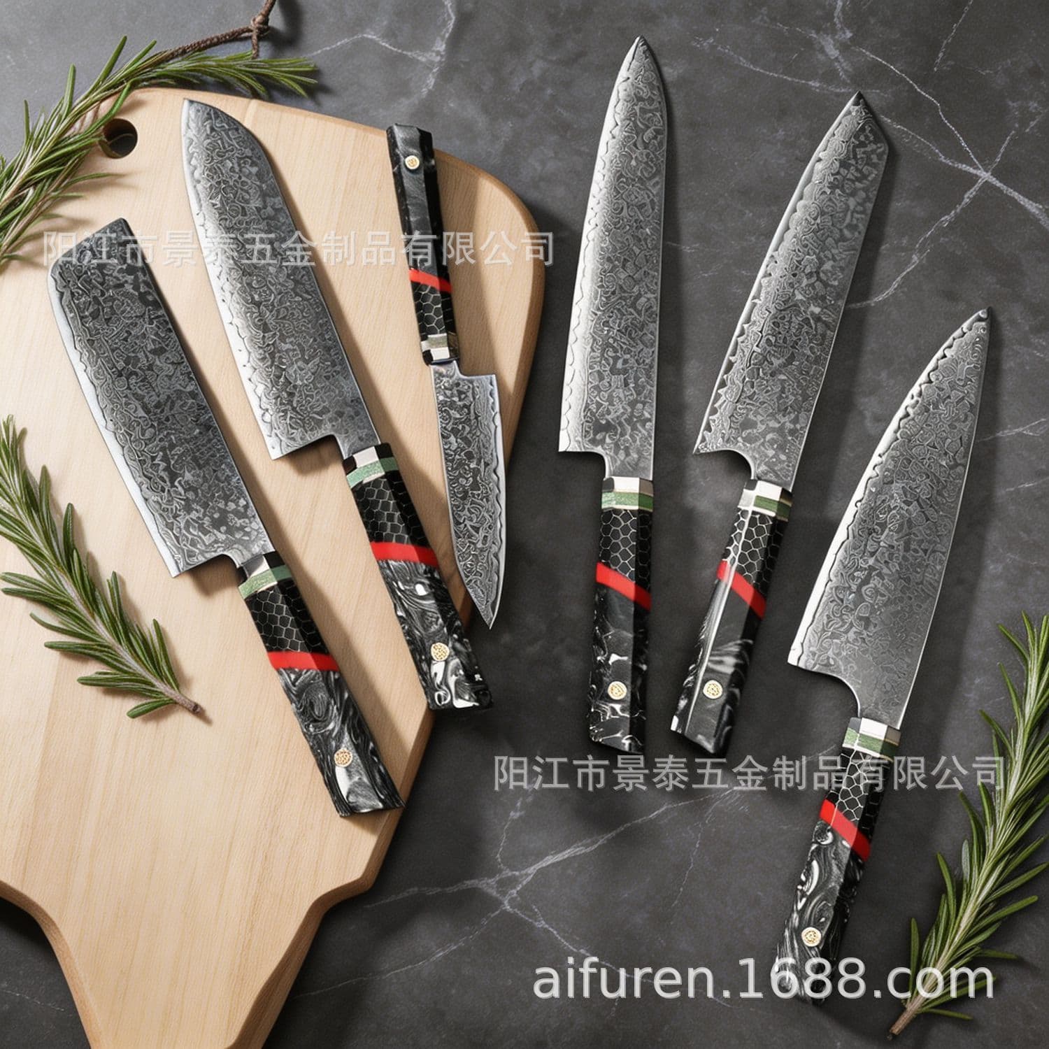 Cross-border Vg10 Damascus Steel Chef Knife Honeycomb Handle Universal Kitchen and Household Fruit Knife Kitchen Knife