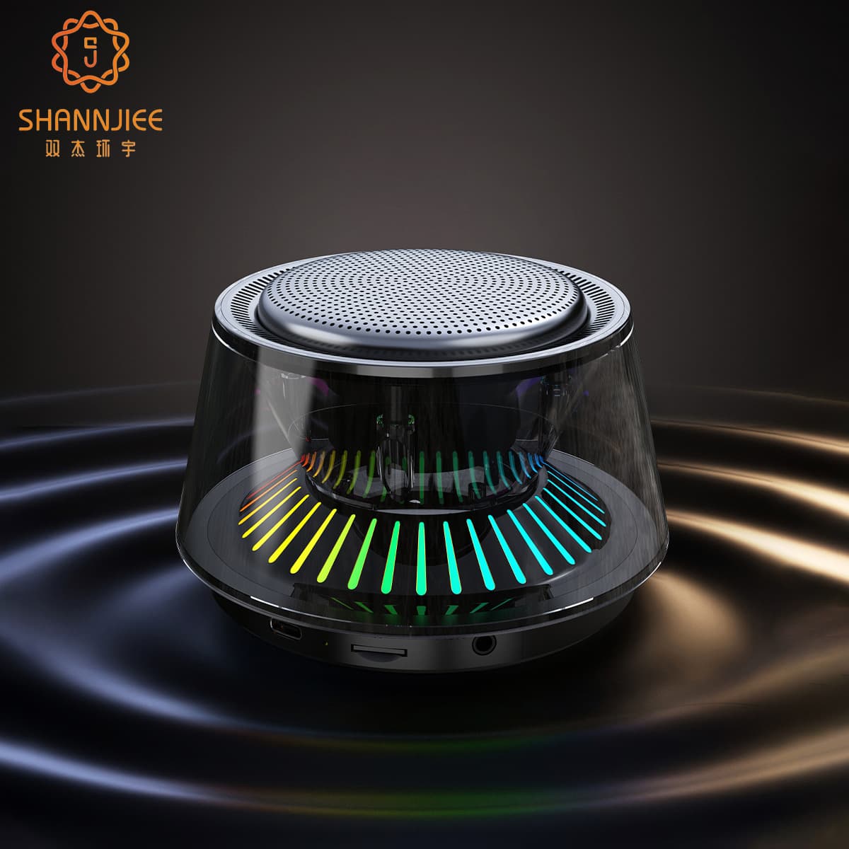 Cross-border New Mini Wireless Bluetooth Speaker, Home Desktop Audio with RGB Light, Smart Digital Outdoor Speaker
