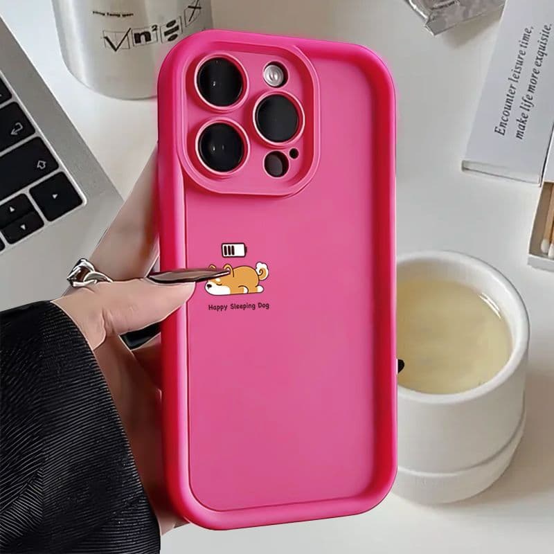 Charging Dog Phone Case for Apple iPhone 15 Full Coverage iPhone 14 Silicone Shockproof 11 Pro Max/11/13 XS