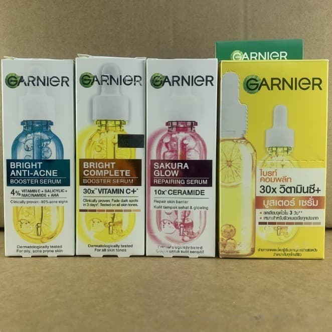 In Stock New Version Thailand Garnier Essence Amine 377 Brightening Skin Tone Serum 30ml