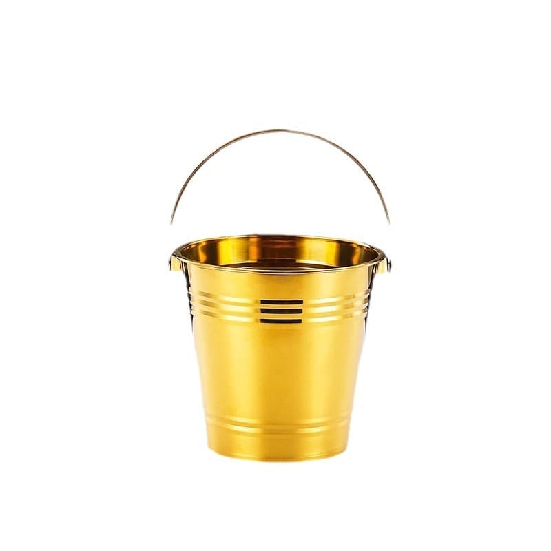 Custom Thickened Stainless Steel Ice Bucket with Handle for Bar Ice Cubes, Champagne, TKV Beer, and Wine Chilling