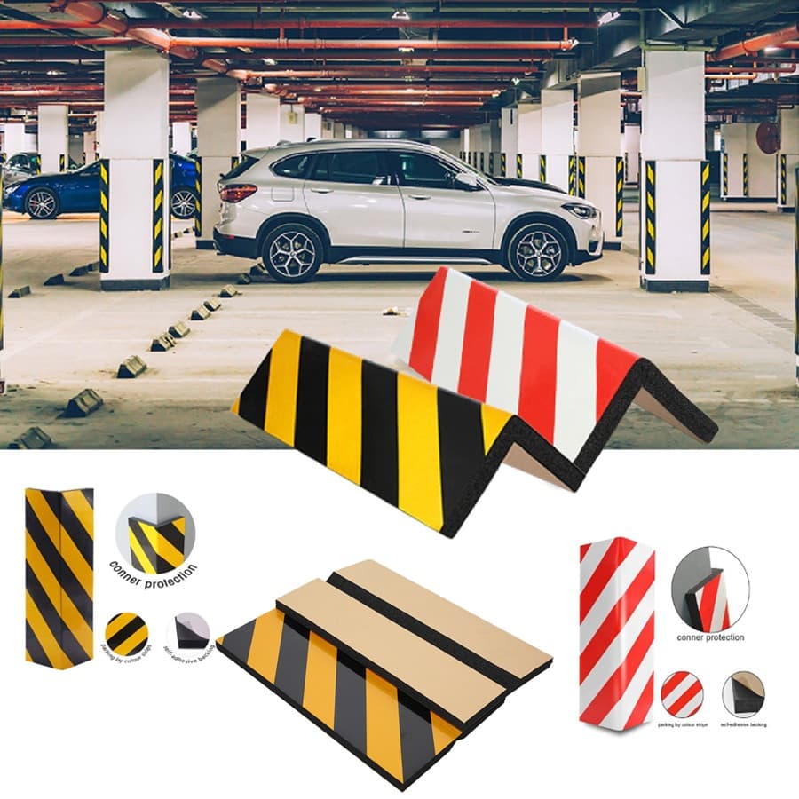 Factory direct stock of parking lot corner protectors, car anti-collision reflective strips, car door warning stickers, parking lot barrier foam corner protectors