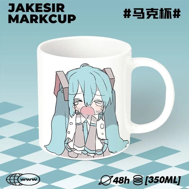 Anime Manga Water Cup Hatsune Miku Q-Version Super Cute Mug Coffee Cup Birthday Gift